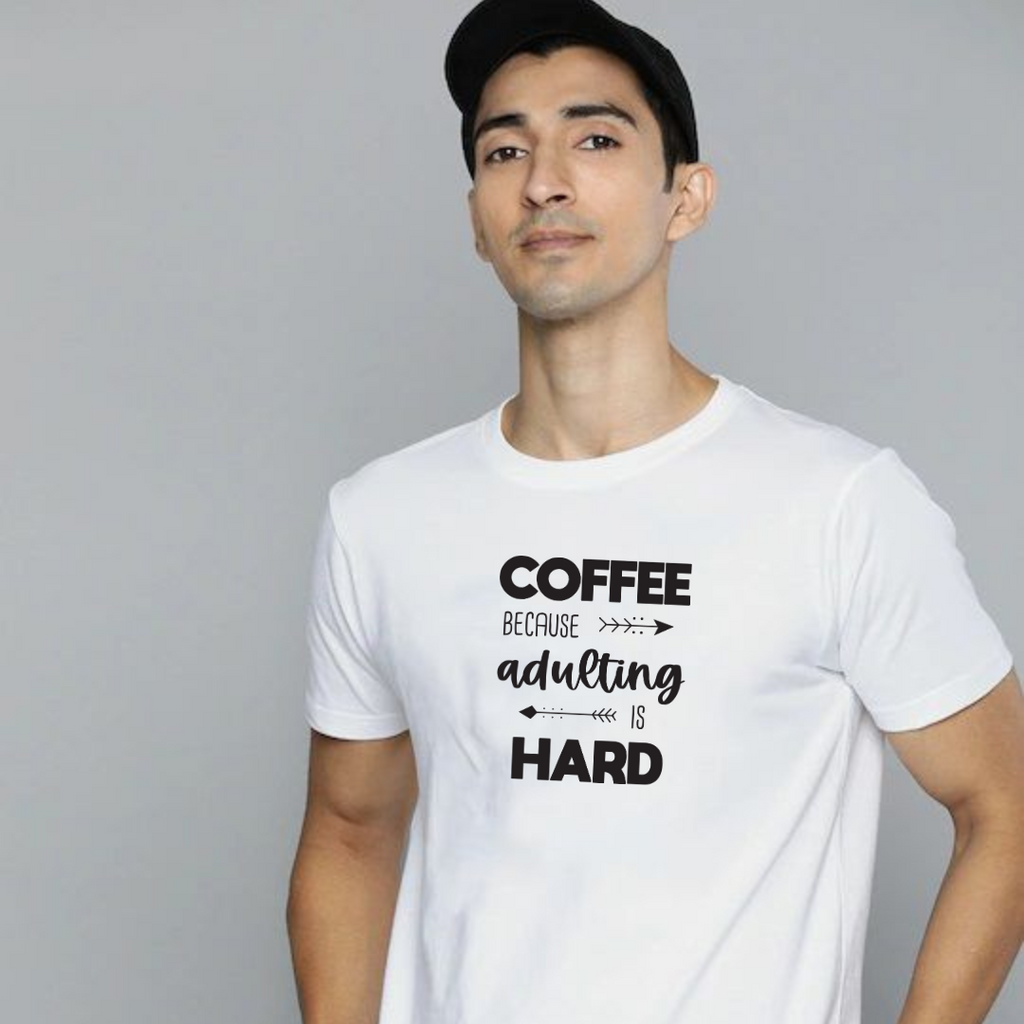 Coffee Because Adulting Is Hard Men's T-Shirt