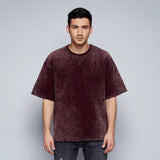 Solid Acid Washed Men's T-Shirt